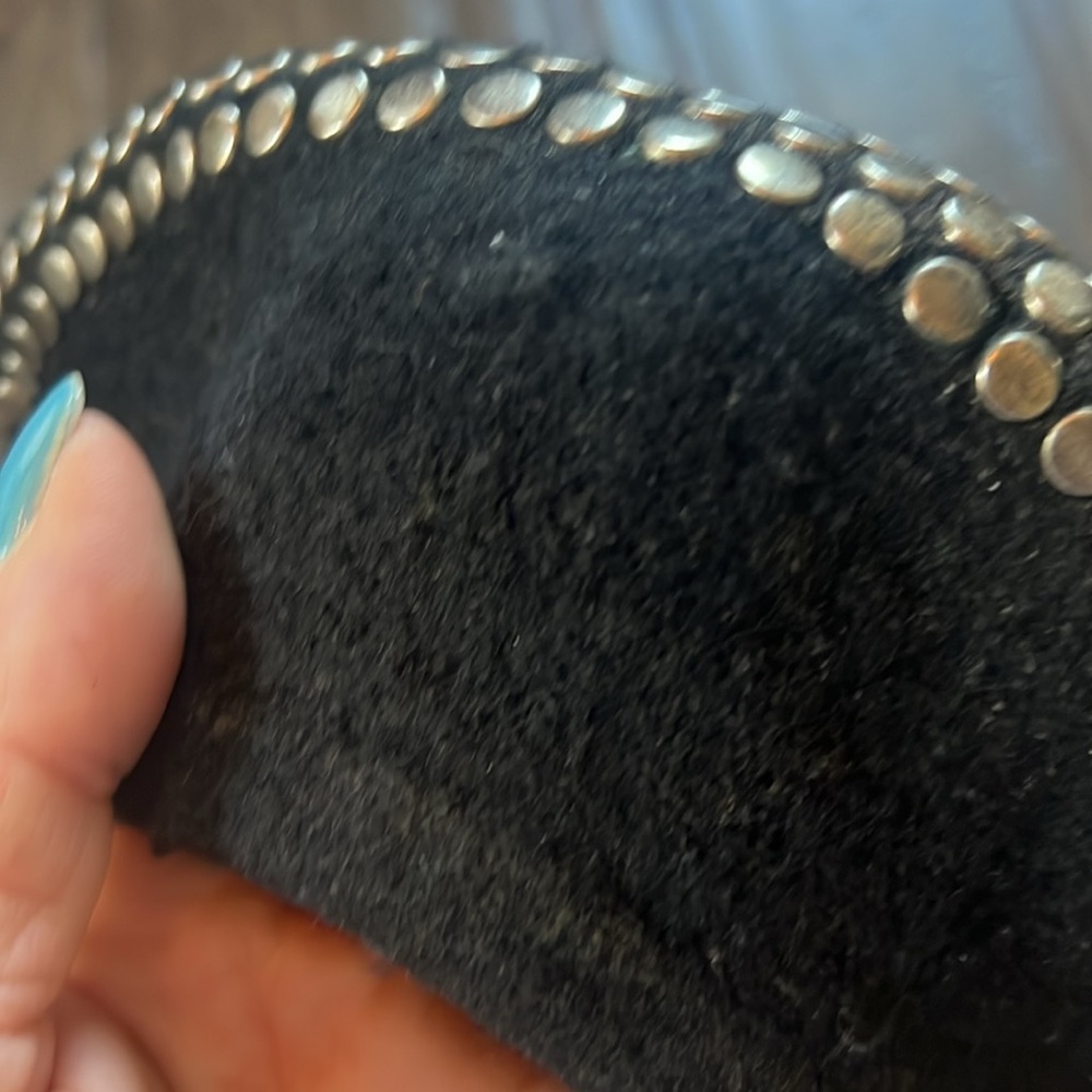 kokin wool black beret with metal rivets super special - Picture 3 of 6